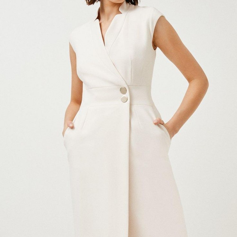 Tweed Trắng Phong Cách Đơn Điệu