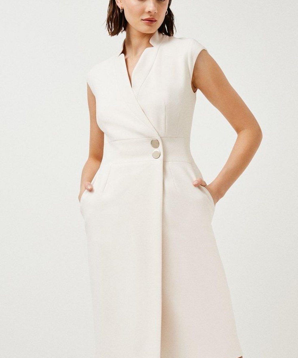 Tweed Trắng Phong Cách Đơn Điệu